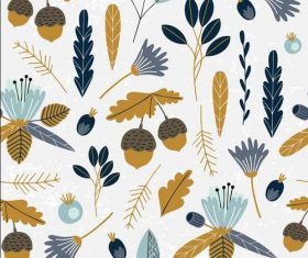 Autumn fruit seamless pattern vector