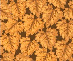 Autumn yellow leaves background seamless pattern vector