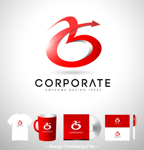 B letter icon corporate logo design vector