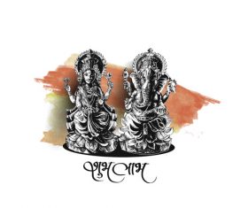 Beautiful traditional festival indian diwali vector