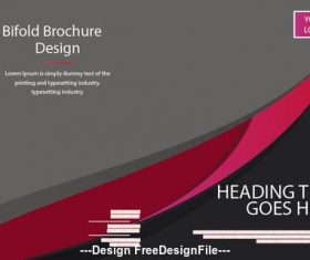 Bifold brochure and QR code design vector