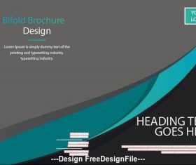 Bifold brochure and QR code in logo vector