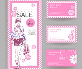 Big sale card for fashion store vector