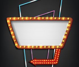 Black background and light frame sign vector