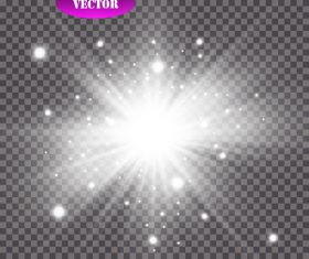 Black checkered background white glow light effect vector