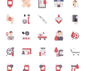 Blood donation flat vector