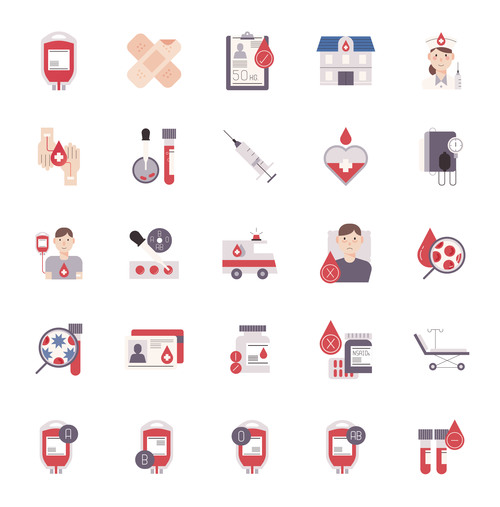 Blood donation flat vector