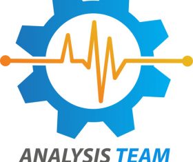 Blue Analysis team logo vector