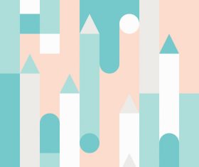 Blue and white castles abstract geometric vector backgrounds