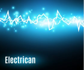 Blue background lightning vector