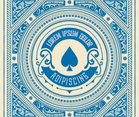 Blue pattern frame vector