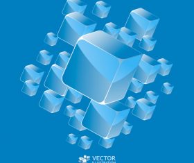 Blue square pattern vector