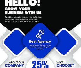 Business flyer with brochure cover psd template