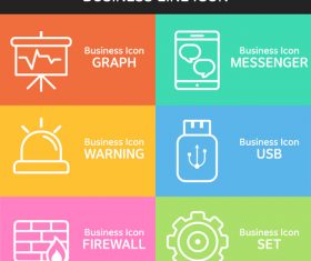 Business line icon vector