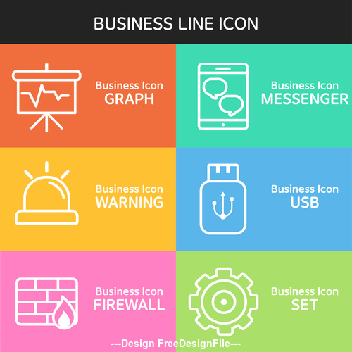 Business line icon vector