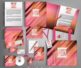 Business set stationery vector