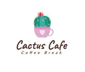 Cactus cafe Logo vector