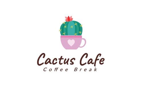 Cactus cafe Logo vector