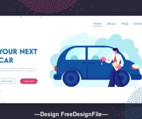 Car sale flat banner vector