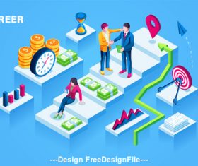 Career cartoon illustration vector