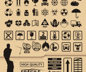 Carton packaging symbol vector illustration vector