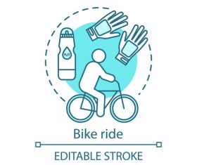 Cartoon bike ride vector