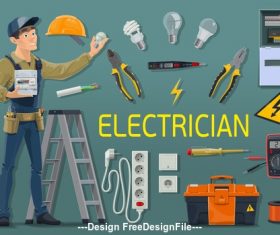 Electricians Banners Call A Professional Electrician Electrical Work  Electrician Repair Royalty Free SVG, Cliparts, Vectors, and Stock  Illustration. Image 55039297.