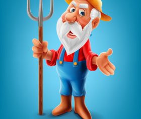 Cartoon farmer Illustrations vector