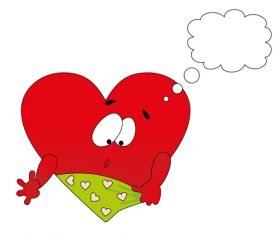 Cartoon fun heart vector