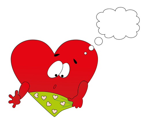 Cartoon fun heart vector