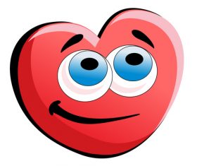 Cartoon heart vector