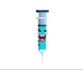 Cartoon needle expression vector illustration