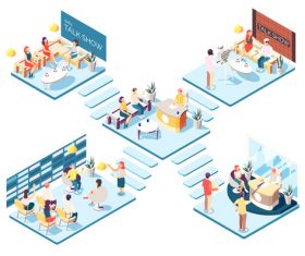 Cartoon talk show vector