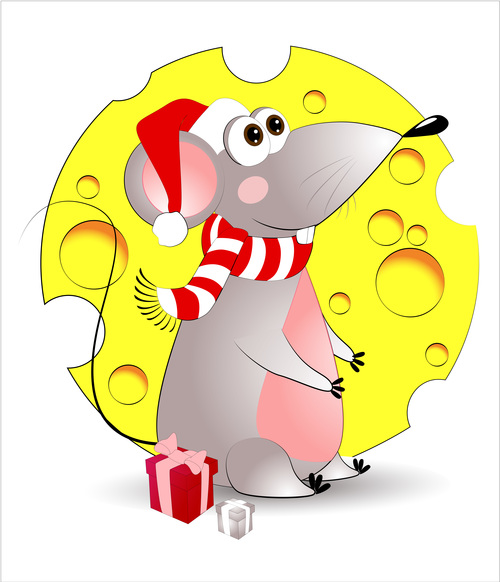 Celebrating 2020 rat new year illustration vector