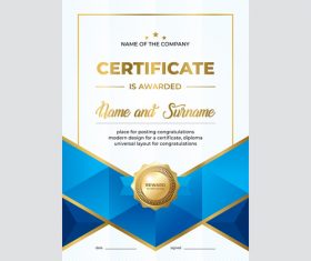 Certificate template vector