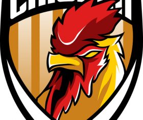 Chicken maskot logo esport vector