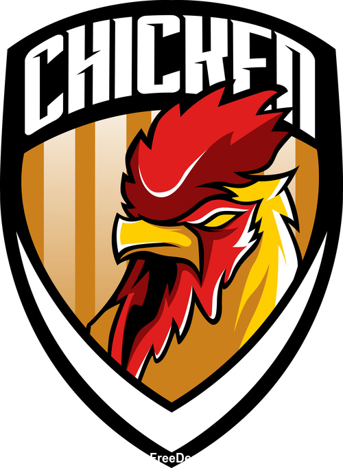 Chicken maskot logo esport vector