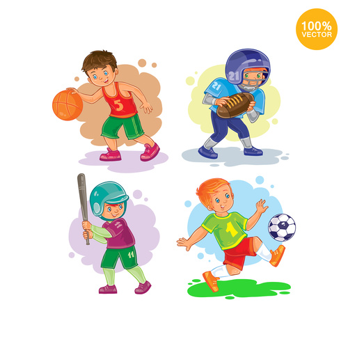Childrens physical exercise vector