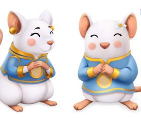 China Zodiac rat 3d vector icon vector