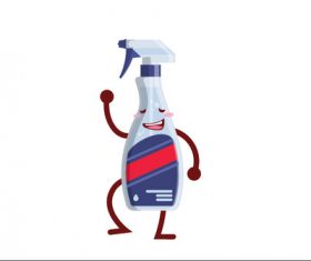 Cleaning Bottle cartoon vector