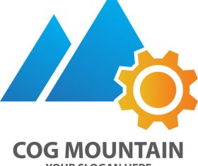 Cog Mountain Logo vector