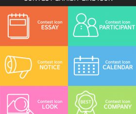 Color contest exhibit icon vector