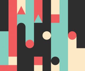 Colored castles abstract geometric vector backgrounds