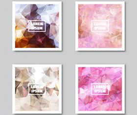 Colored diamond background abstract card vector