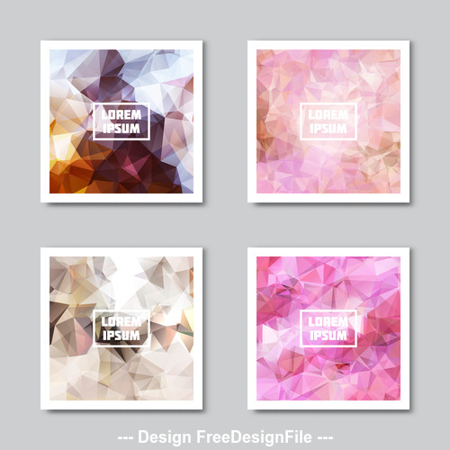 Colored diamond background abstract card vector