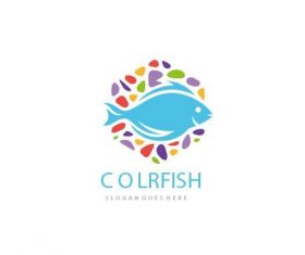 Colorful fish logo vector