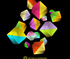 Colorful squares pattern vector