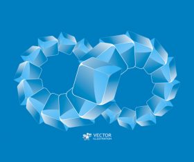 Combination blue 8 word pattern background vector