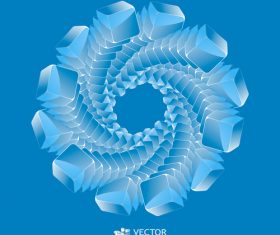 Combination blue background rotating circle pattern vector