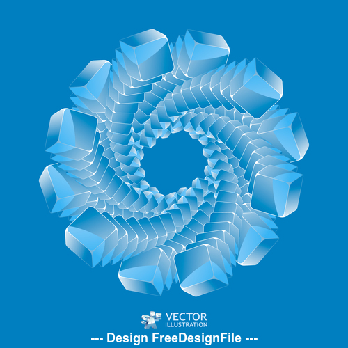 Combination blue background rotating circle pattern vector